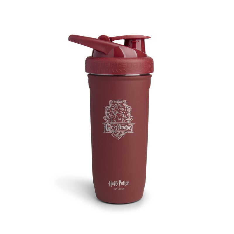 Smartshake Reforce Stainless Steel Harry Potter Gryffindor Shaker Bottle 900 ML 30oz Light Weight Resistance Sports Shaker Bottle with a Soft Lid Leakproof BPA Free DEHP Free